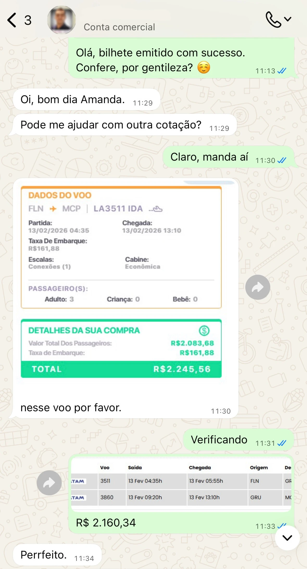 Atendimento via WhatsApp